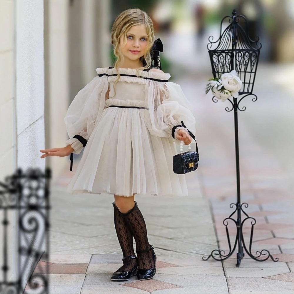 Coco-Caramel Tulle Dress